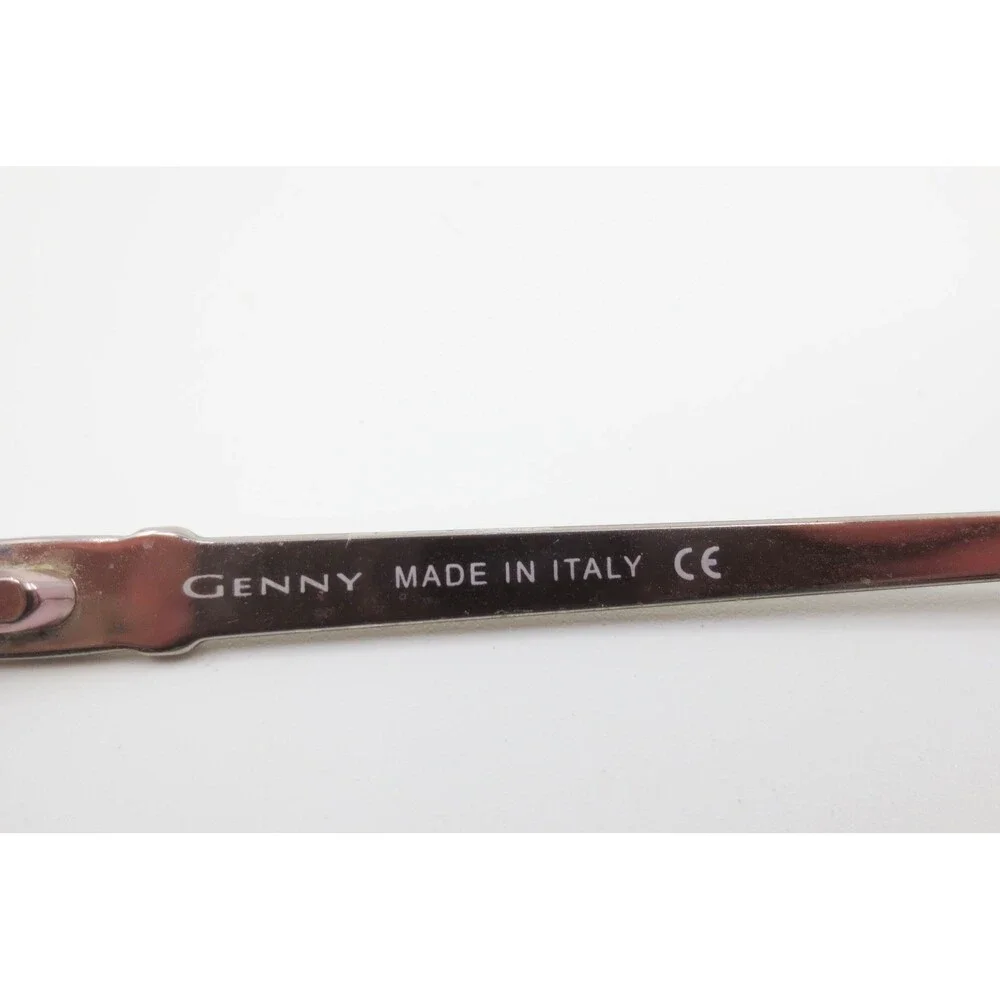 Genny 767-B 5371 Silver Rectangular Eyeglass Frames Made in Italy 52-17-135